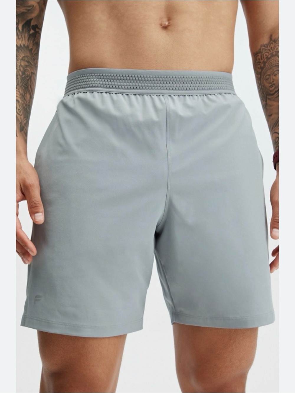 EUC Fabletics men’s grey fundamentals shorts size medium